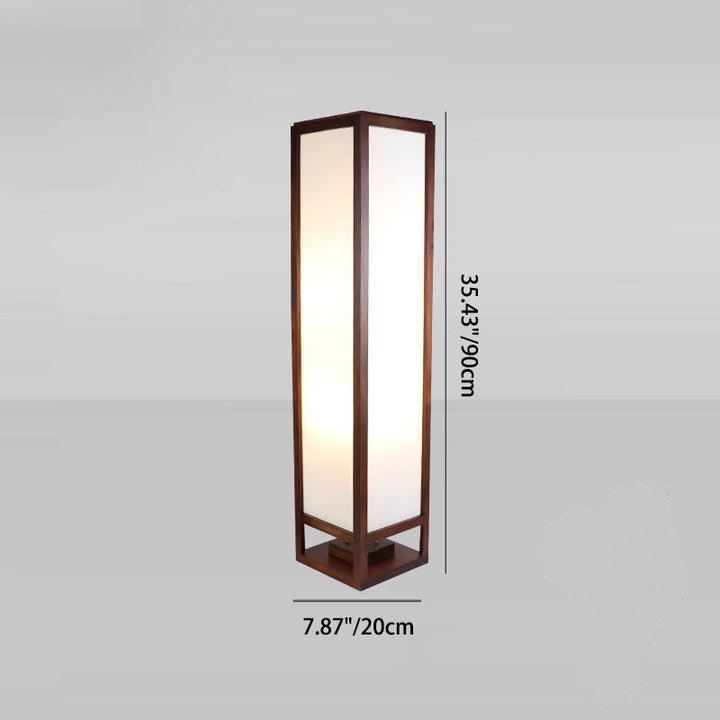 Traditional Rectangular Wood Floor Lamp