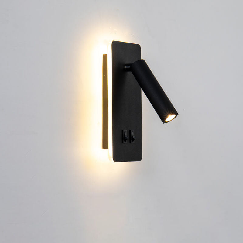 Contemporary Nordic Iron Square Spotlight Rotatable LED Reading Wall Sconce Lamp For Living Room & Bedroom