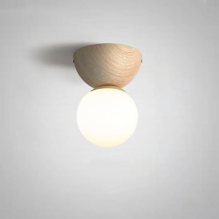 Minimalist Round Glass Flush Mount Ceiling Light