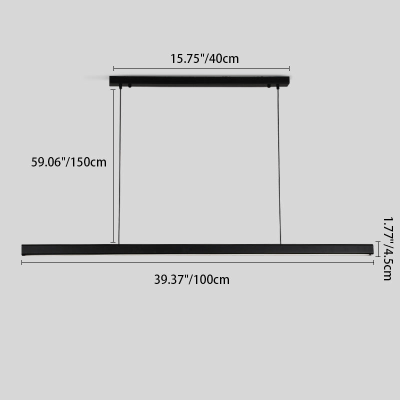 Long Minimalist LED Pendant Light