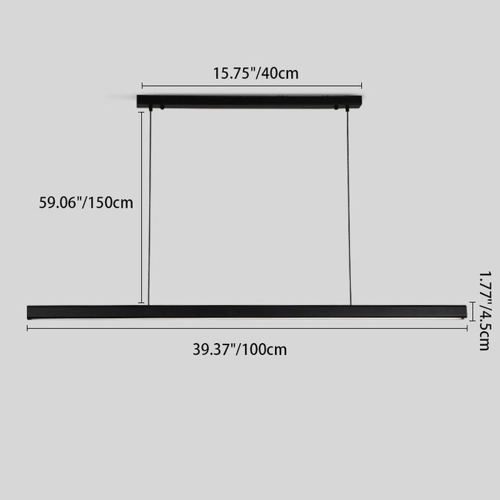 Long Minimalist LED Pendant Light