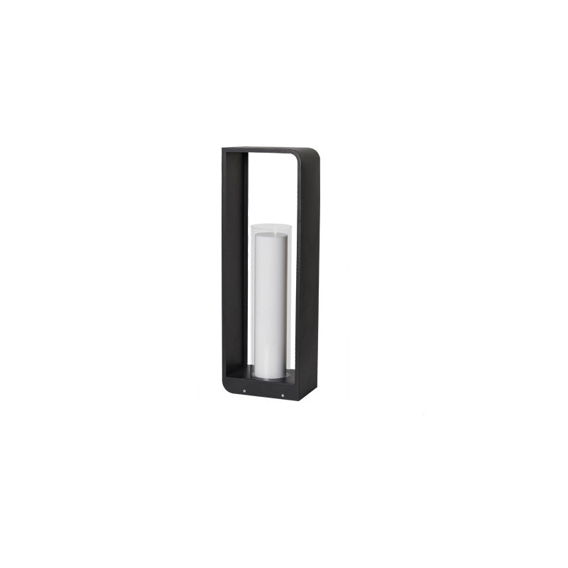 Modern Minimalist Square Frame Stainless Steel Acrylic LED Waterproof Lawn Landscape Light For Outdoor Patio