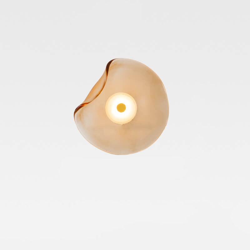 Minimalist Round Glass LED Wall Sconce