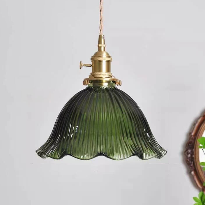 Minimalist Flower Walnut Pendant Light