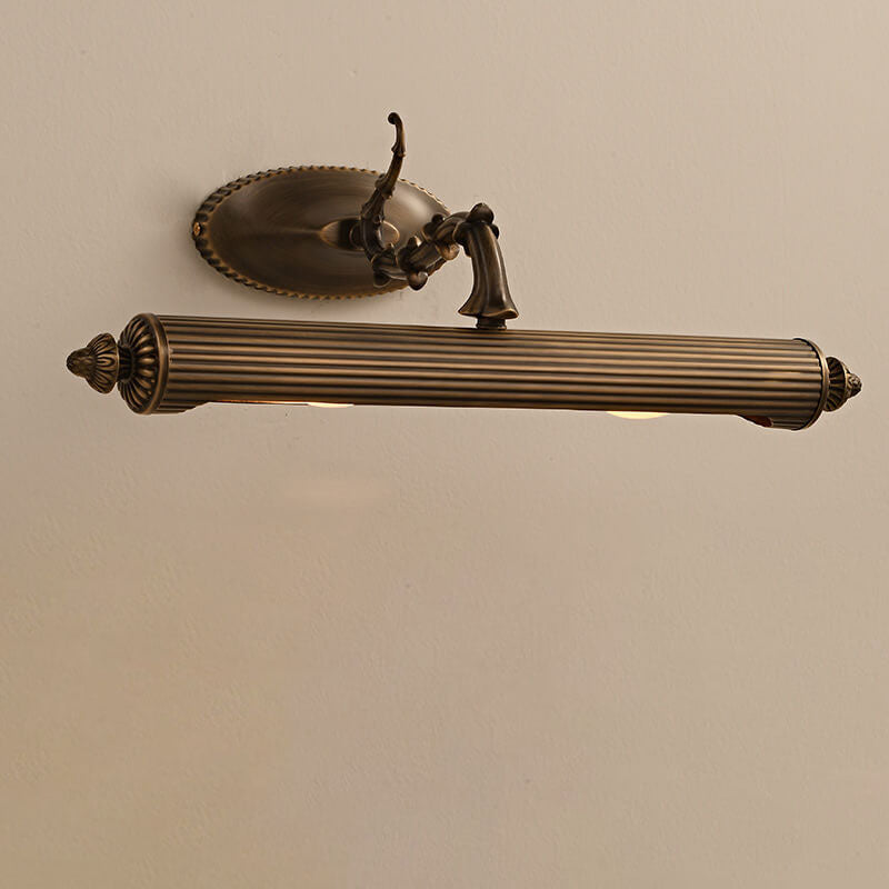 French Cylindrical Copper 2-Light Wall Sconce