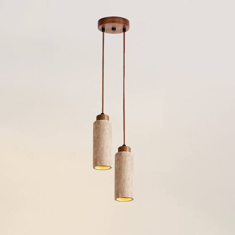 Wabi-Sabi Solid Wood 3-Light Island Pendant Light