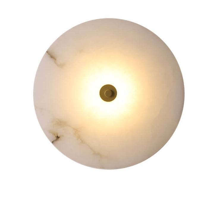 Contemporary Round Marble LED Wall Sconce