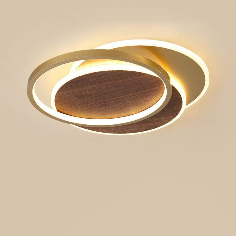 Modern Nordic  Wrought Iron Round Circular LED Flush Mount Lighting for Living Room