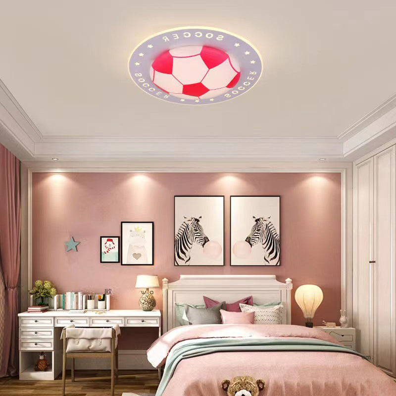 Art Deco Round Acrylic LED Flush Mount Ceiling Light