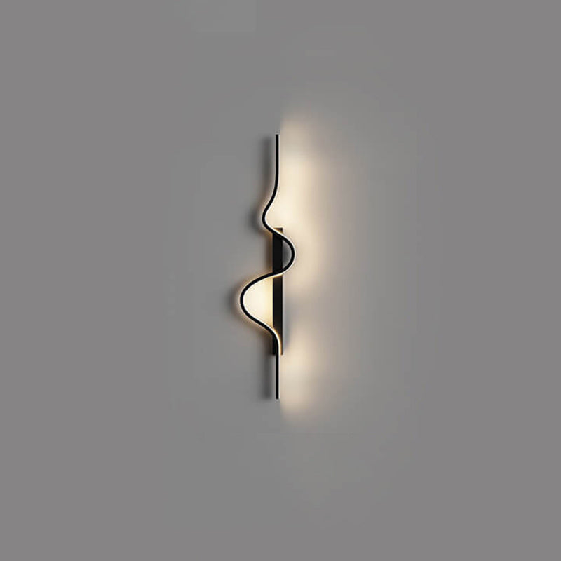 Minimalist Wave Aluminum LED Wall Sconce