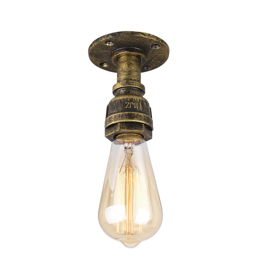 Vintage Glass Flush Mount Ceiling Light