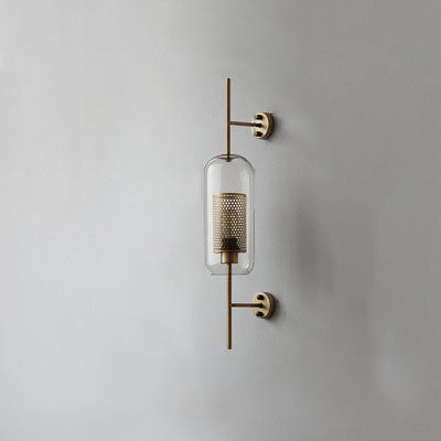 Contemporary Cylinder Glass Wall Sconce