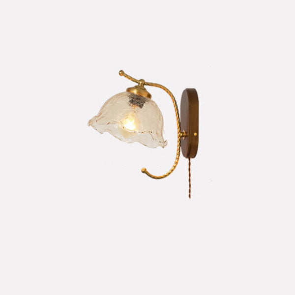 French Vintage Glass Wall Sconce