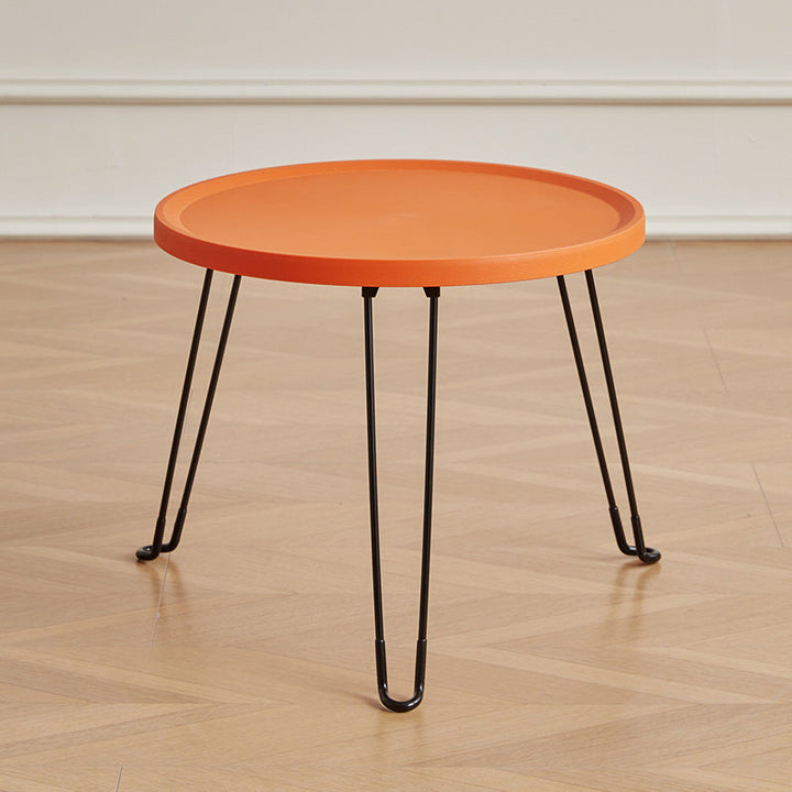 Minimalist Round Metal Foldable Coffee Table