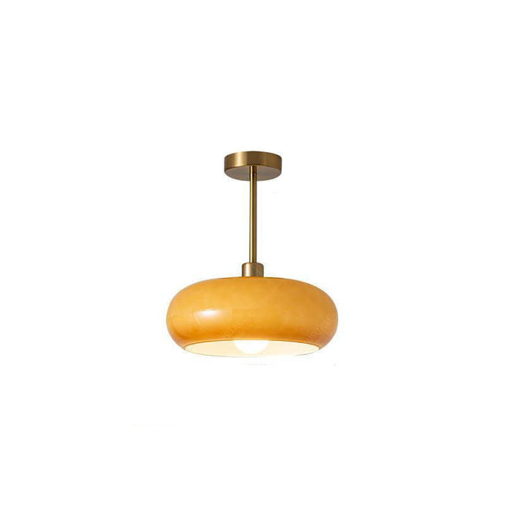 Modern Round Copper Flush Mount Ceiling Light