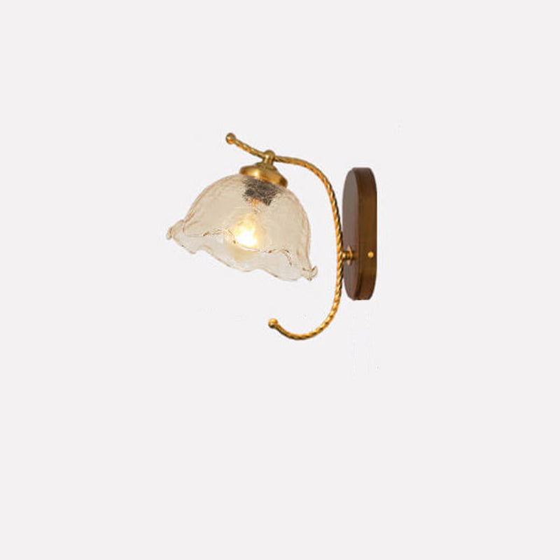 French Vintage Glass Wall Sconce