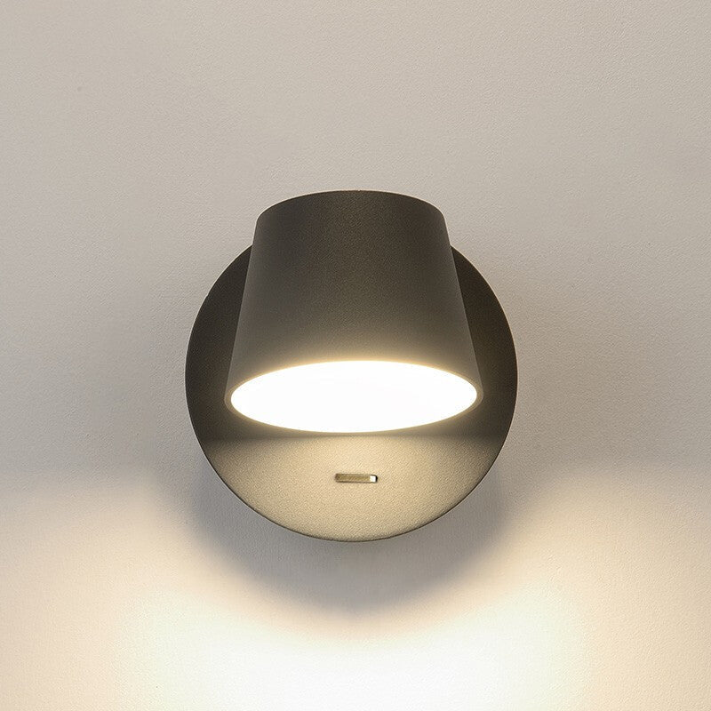 Minimalist Dome Aluminum Rotatable LED Reading Wall Light
