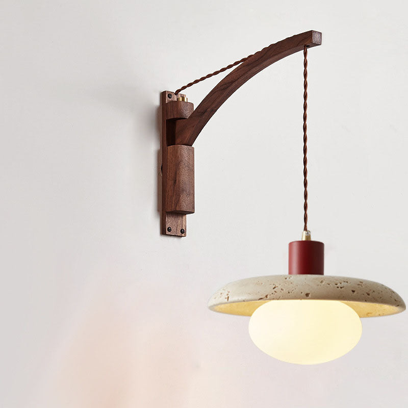 Wabi-Sabi Solid Wood Wall Sconce