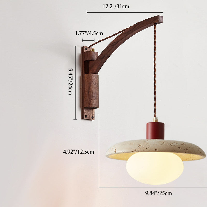 Wabi-Sabi Solid Wood Wall Sconce