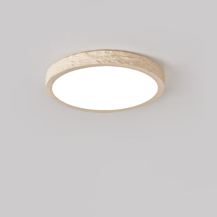 Minimalist Round Resin LED Flush Mount Ceiling Light