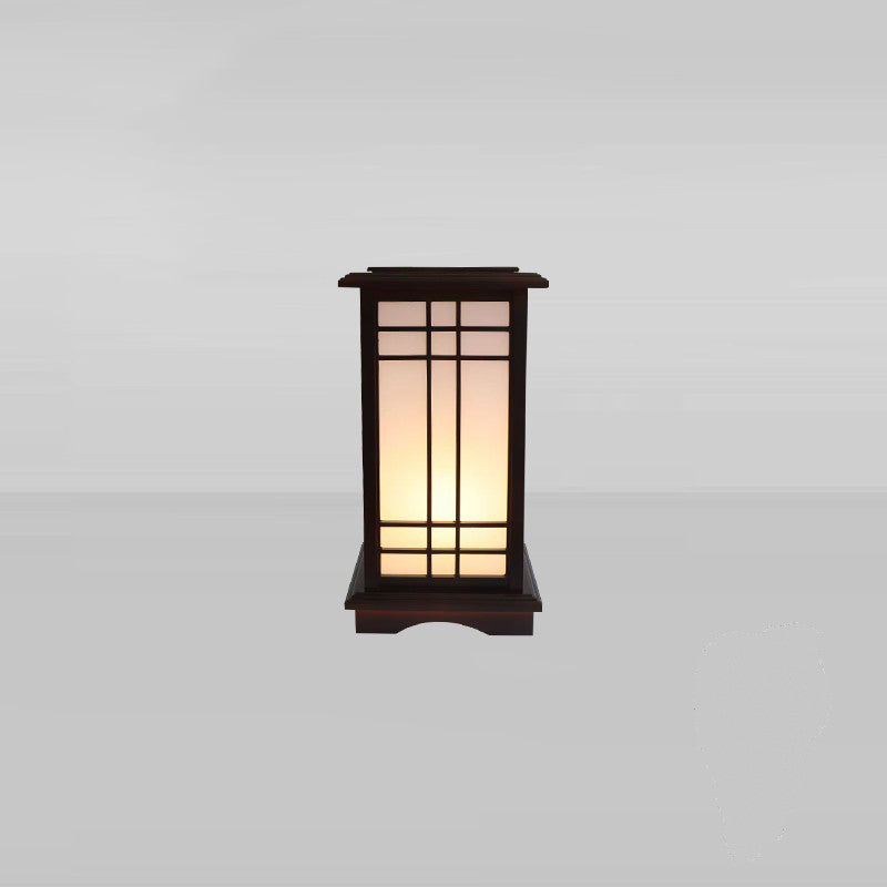 Traditional Rectangular Wood Floor Lamp