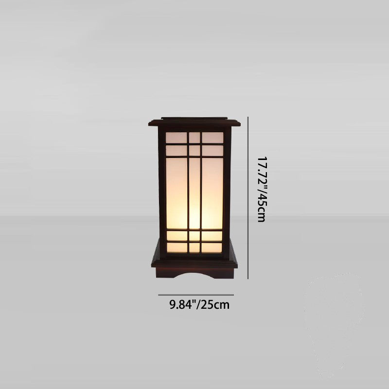 Traditional Rectangular Wood Floor Lamp