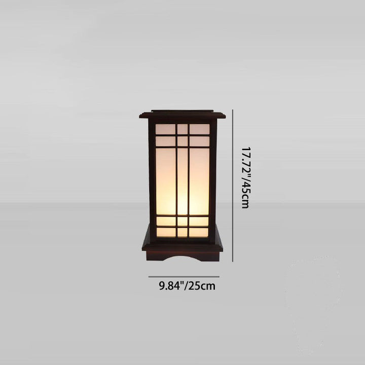 Traditional Rectangular Wood Floor Lamp
