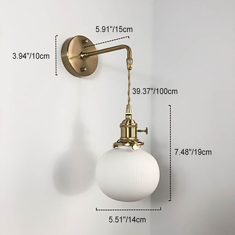 Minimalist Cylinder Brass Wall Sconce