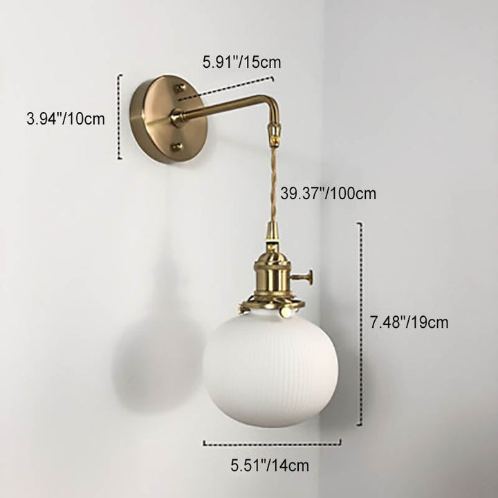 Minimalist Cylinder Brass Wall Sconce