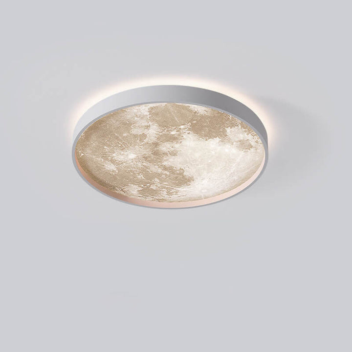 Moon Minimalist Round Acrylic LED Flush Mount Ceiling Light