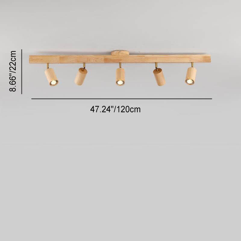 Minimalist Solid Wood LED Track Light