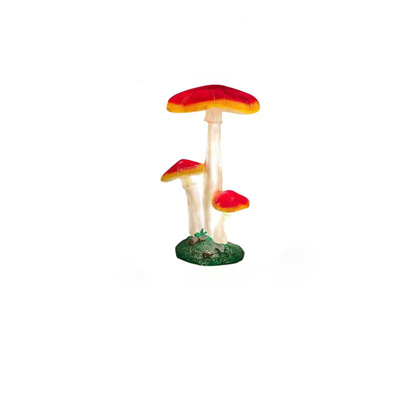 Modern Art Deco Solar Waterproof Mushroom Resin Glass Fibre LED Landscape Lighting Outdoor Light For Garden