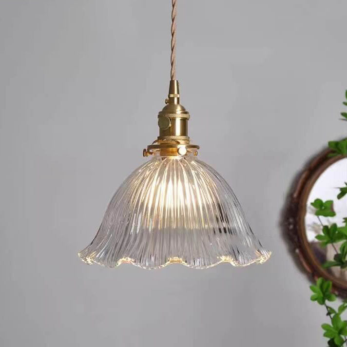 Minimalist Flower Walnut Pendant Light