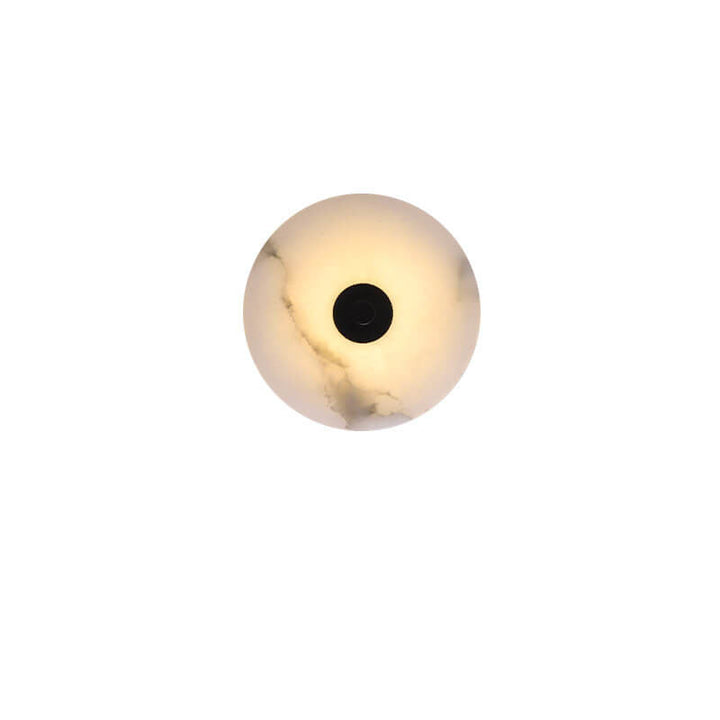 Contemporary Round Marble LED Wall Sconce