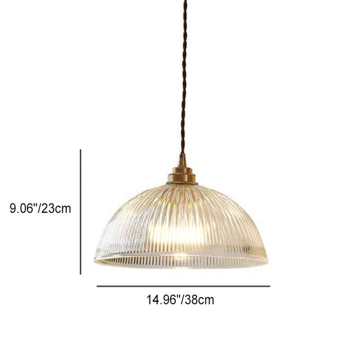 Minimalist Dome Brass Pendant Light