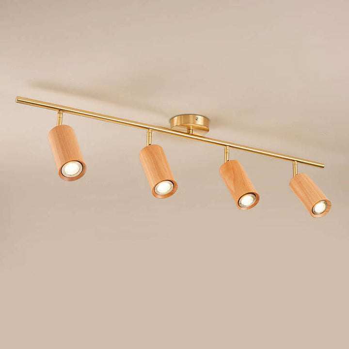 Minimalist Linear Walnut LED Track Light