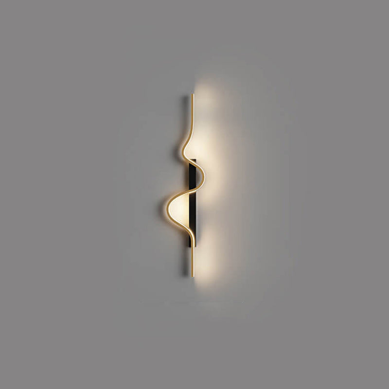 Minimalist Wave Aluminum LED Wall Sconce