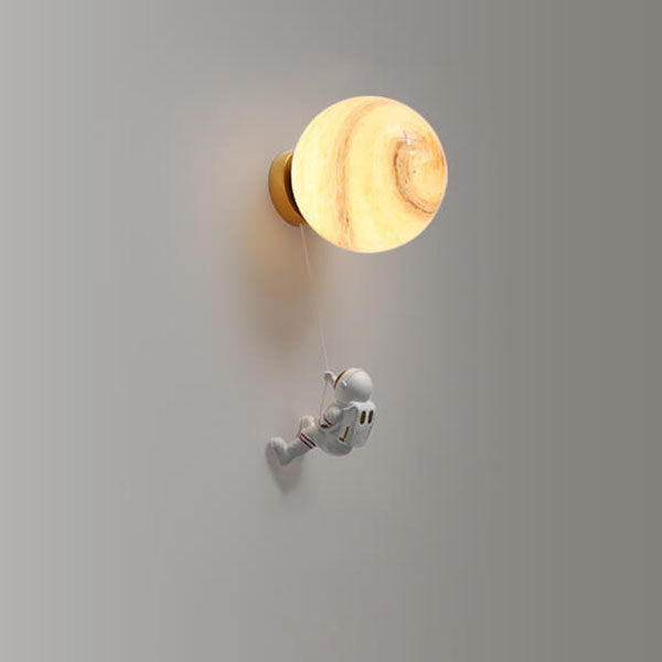 Orb Contemporary Resin Wall Sconce