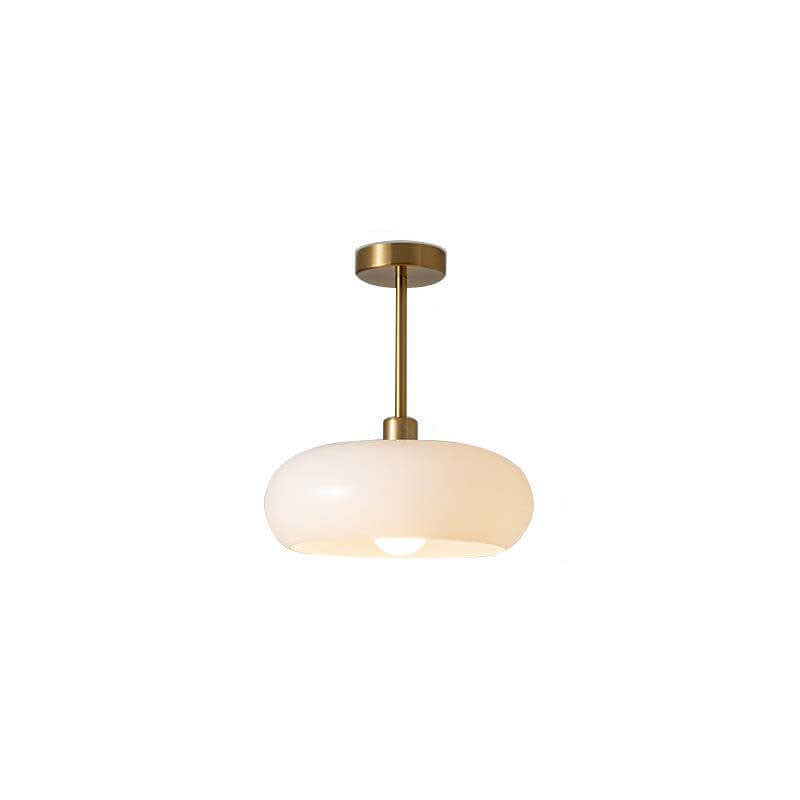 Modern Round Copper Flush Mount Ceiling Light