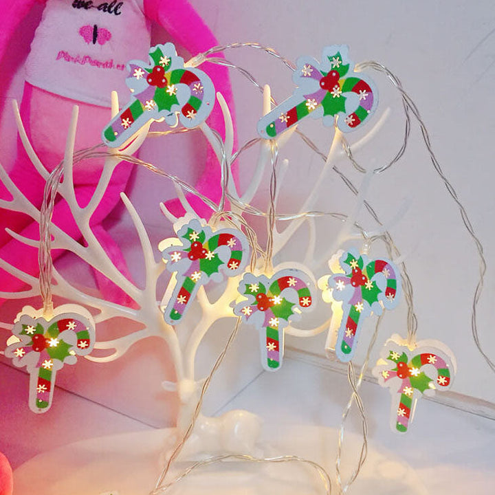 Painted Bells Elk Christmas String Lights