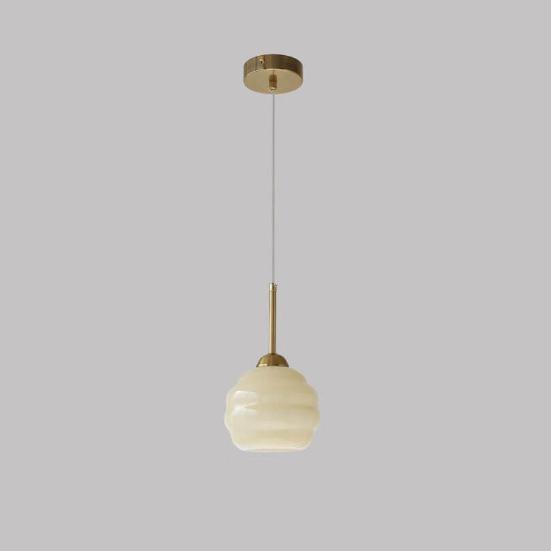 Vintage Round Glass Pendant Light