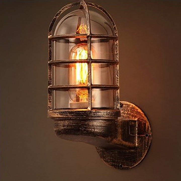 Contemporary Round Aluminum Waterproof Wall Sconce