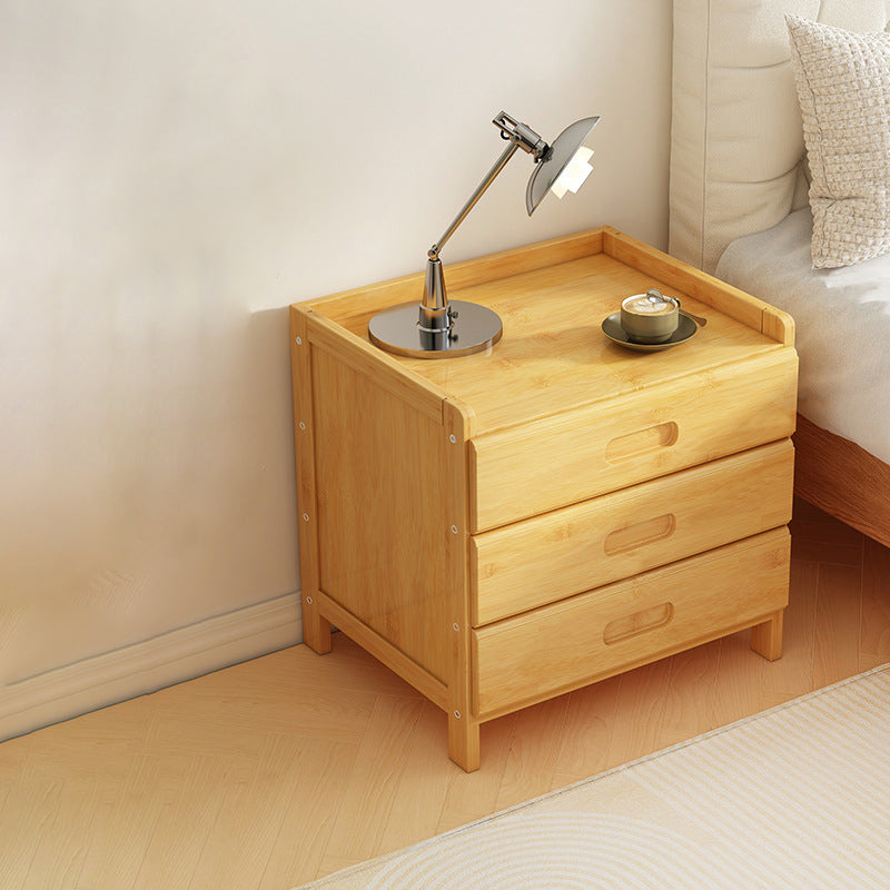 Minimalist Rectangular Bamboo Nightstand