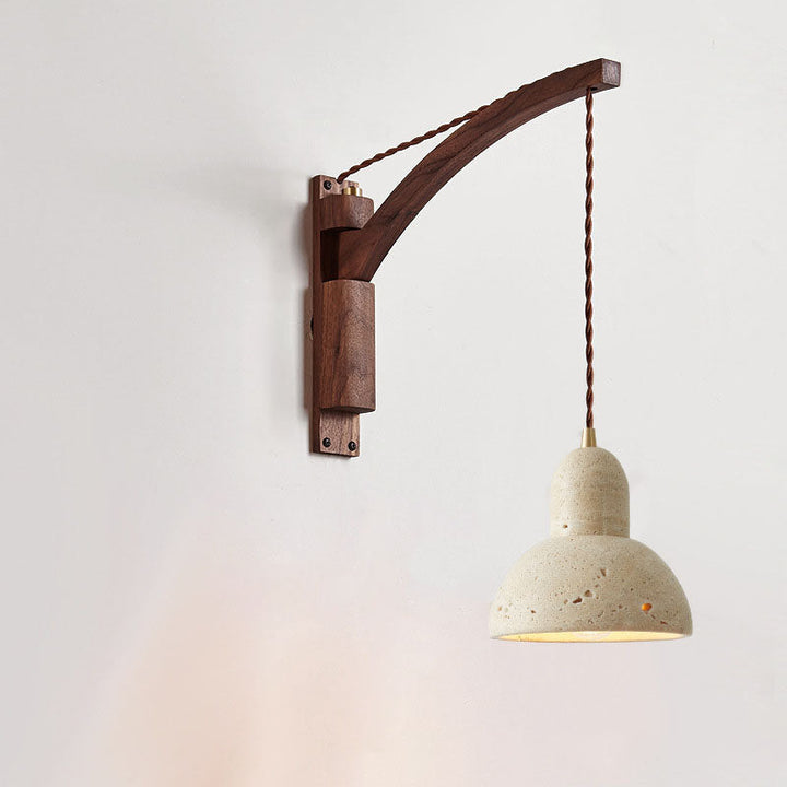 Wabi-Sabi Solid Wood Wall Sconce