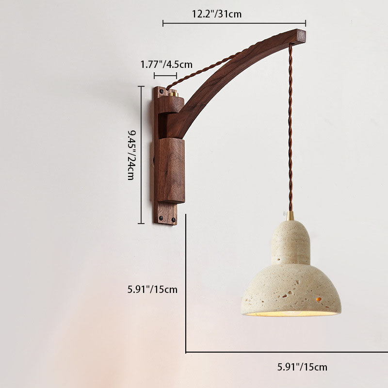 Wabi-Sabi Solid Wood Wall Sconce