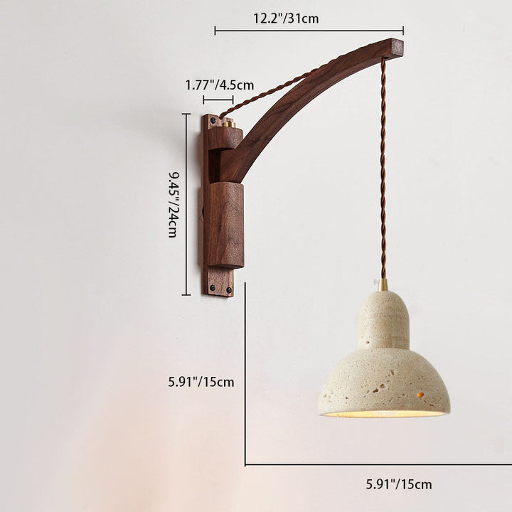 Wabi-Sabi Solid Wood Wall Sconce