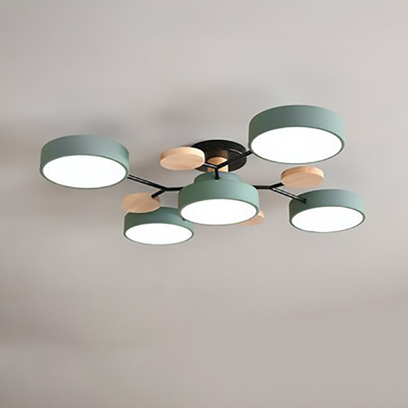 Nordic Molecule LED Semi-Flush Ceiling Light