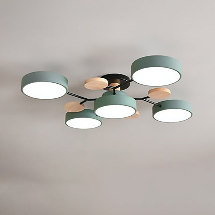 Nordic Molecule LED Semi-Flush Ceiling Light