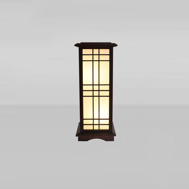 Traditional Rectangular Wood Floor Lamp