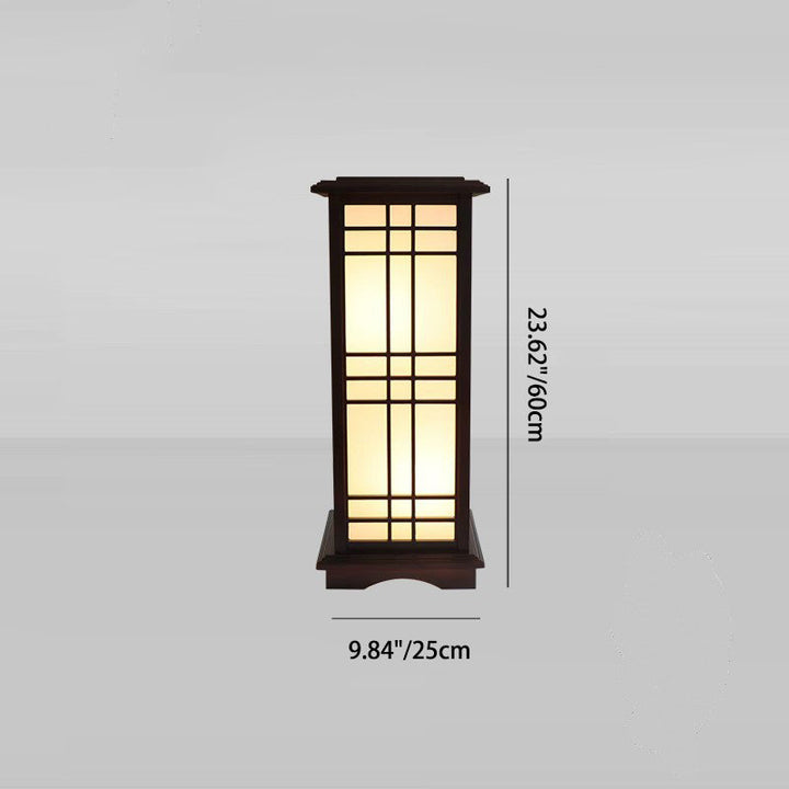 Traditional Rectangular Wood Floor Lamp